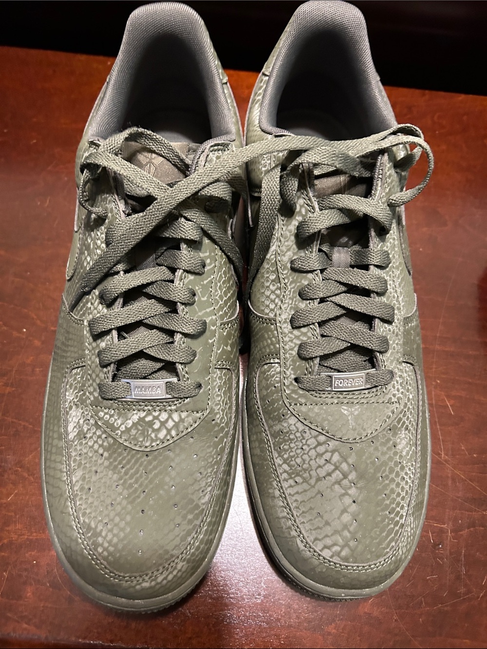 Nike Olive Green AF1 Mamba Forever Kobe for Men Size 14